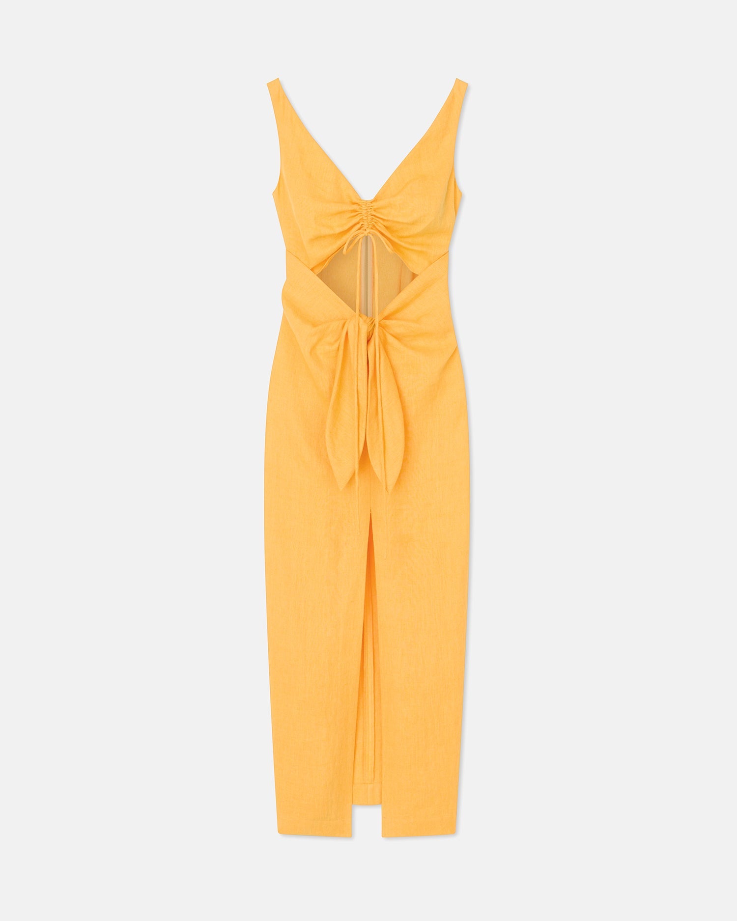 Womens | Kubra Ruched-Front Dress | Orange Pf23