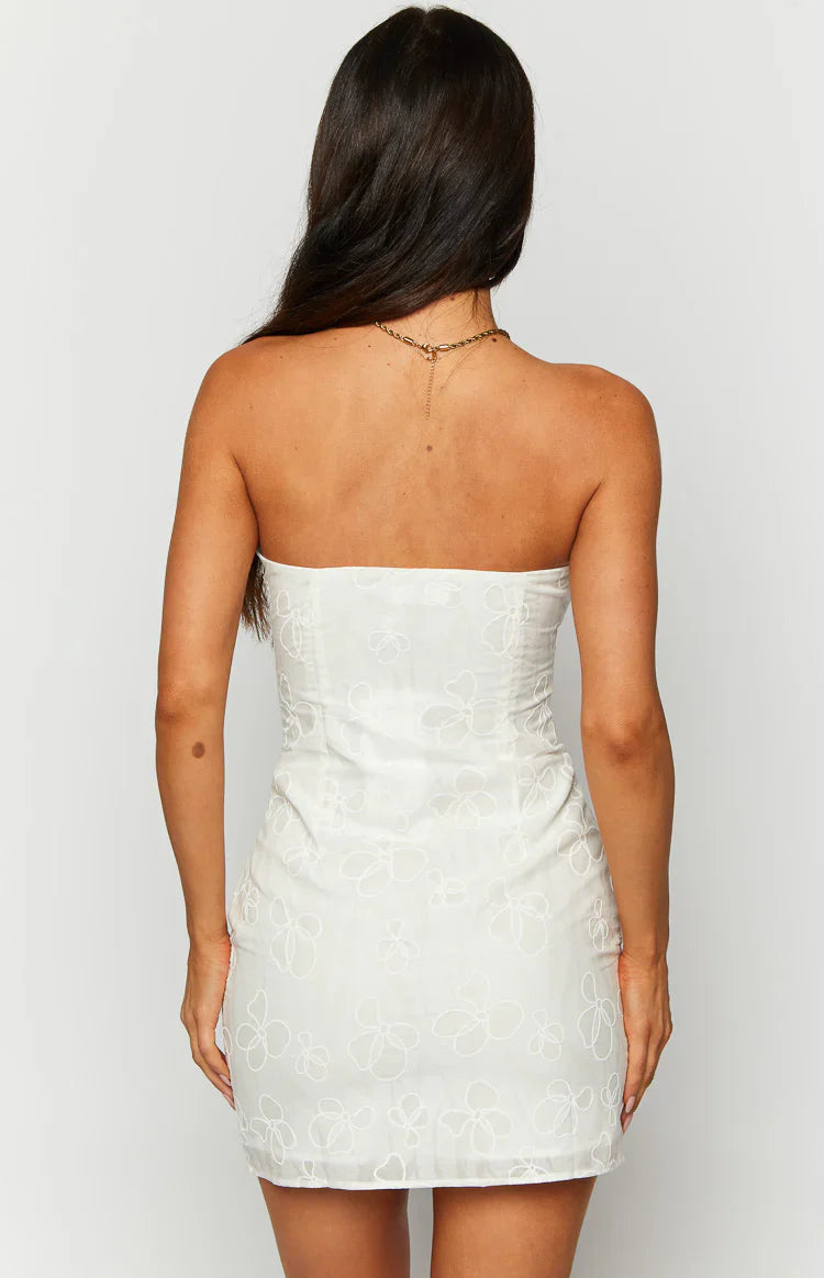 Kendra Strapless Mini Dress | White