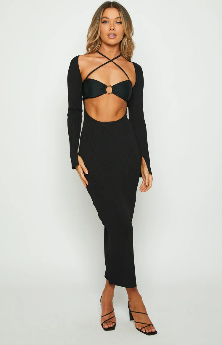 Kylie Maxi Dress | Black