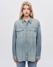 Womens | Chambray Oversized Shirt | Paradise Cove
