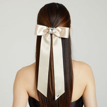 Lacey Satin Hair Bow | Black