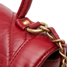 Chanel | Pre-Owned CC Chevron Calfskin Top Handle Flap | Red