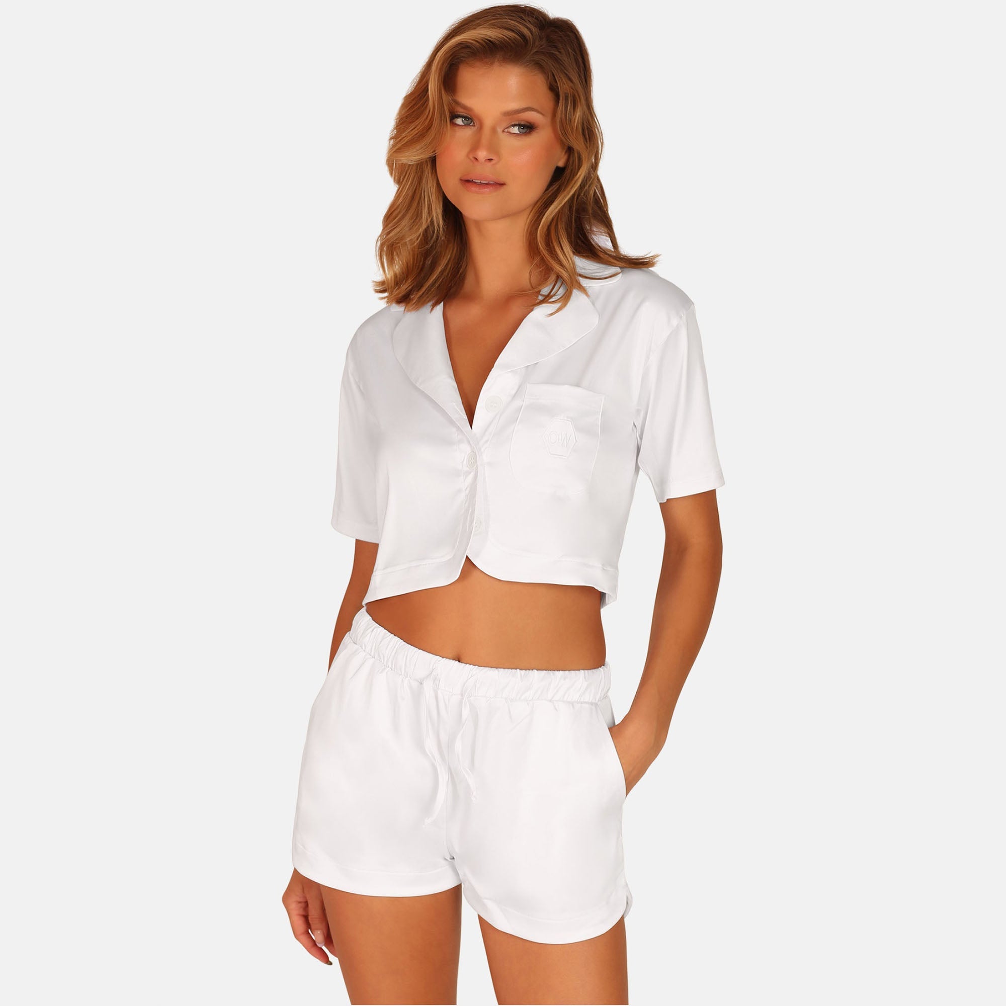 OW Collection LEMONGRASS Crop Shirt Shirt 001 - White