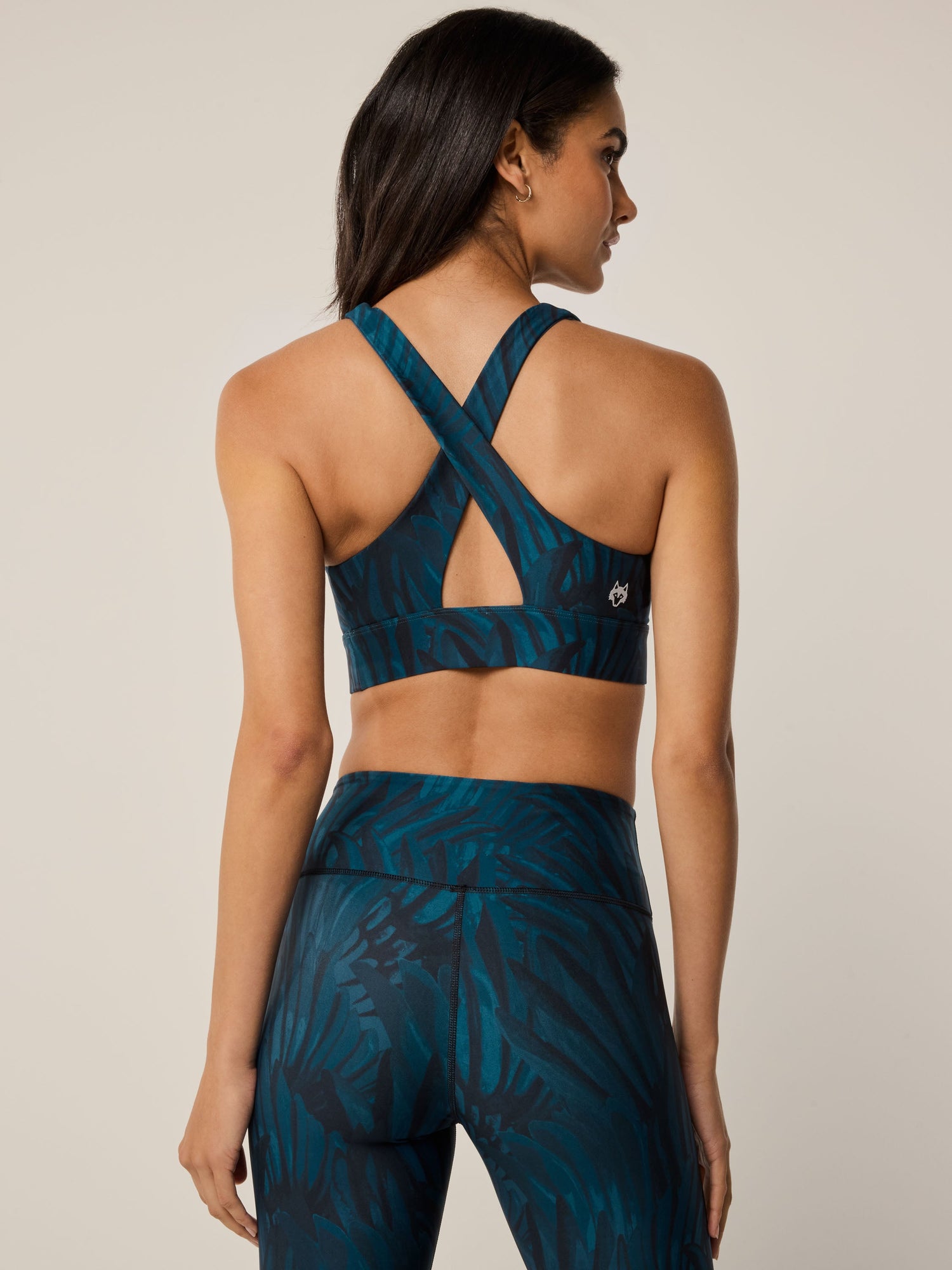 Women | Luna Camo Feather Sports Bra | Aegean