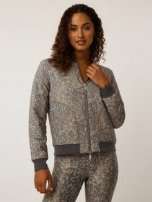 Women | Reversible Serrano Bomber Jacket | Smoke Heather