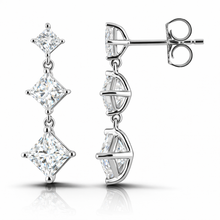 2.95 CT Princess Lab-Grown Diamond | Studs Earrings | 14K White Gold | G Color | SI Clarity