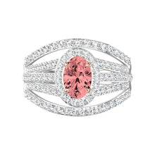 2.00 CT Oval/Round Lab-Grown Diamond | Engagement Ring | 14K Two Tone Gold | G Color | VS Clarity