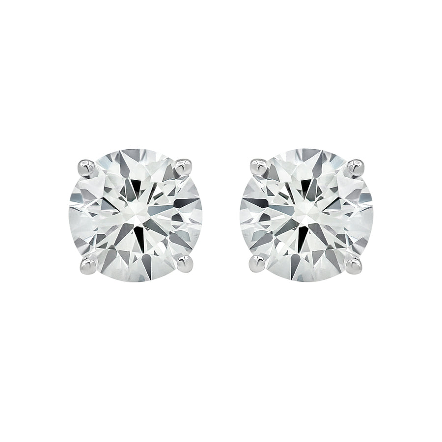 3.50 CT Round Lab-Grown Diamond | Stud Earrings | 14K White Gold | I-J Color | SI Clarity