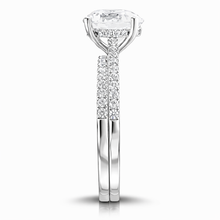 3.50 CT Round Lab-Grown Diamond | Bridal Ring Set | 14K White Gold | G Color | VS Clarity