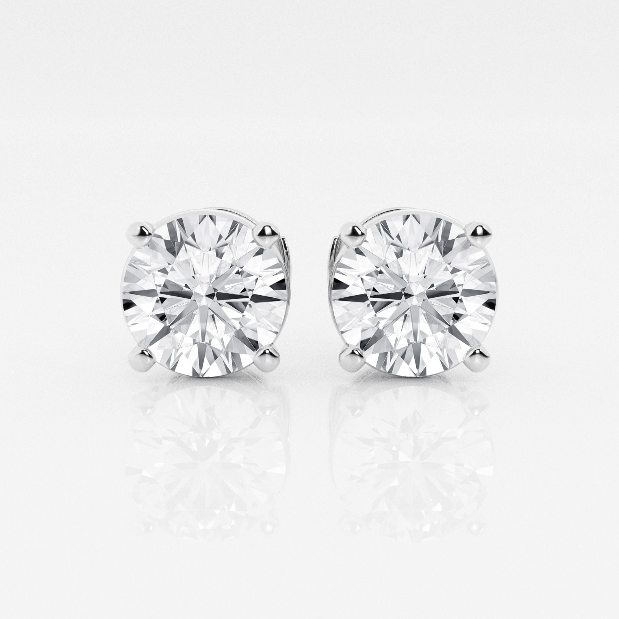 3.00 CT Round Lab-Grown Diamond | Stud Earrings | 14K White Gold | G Color | VS Clarity