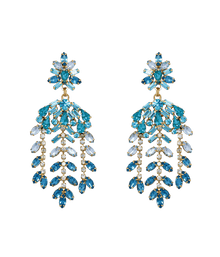 Elena Statement Earrings | Blue