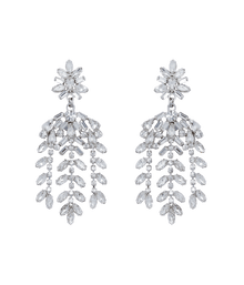 Elena Statement Earrings in Crystal - Loren Hope