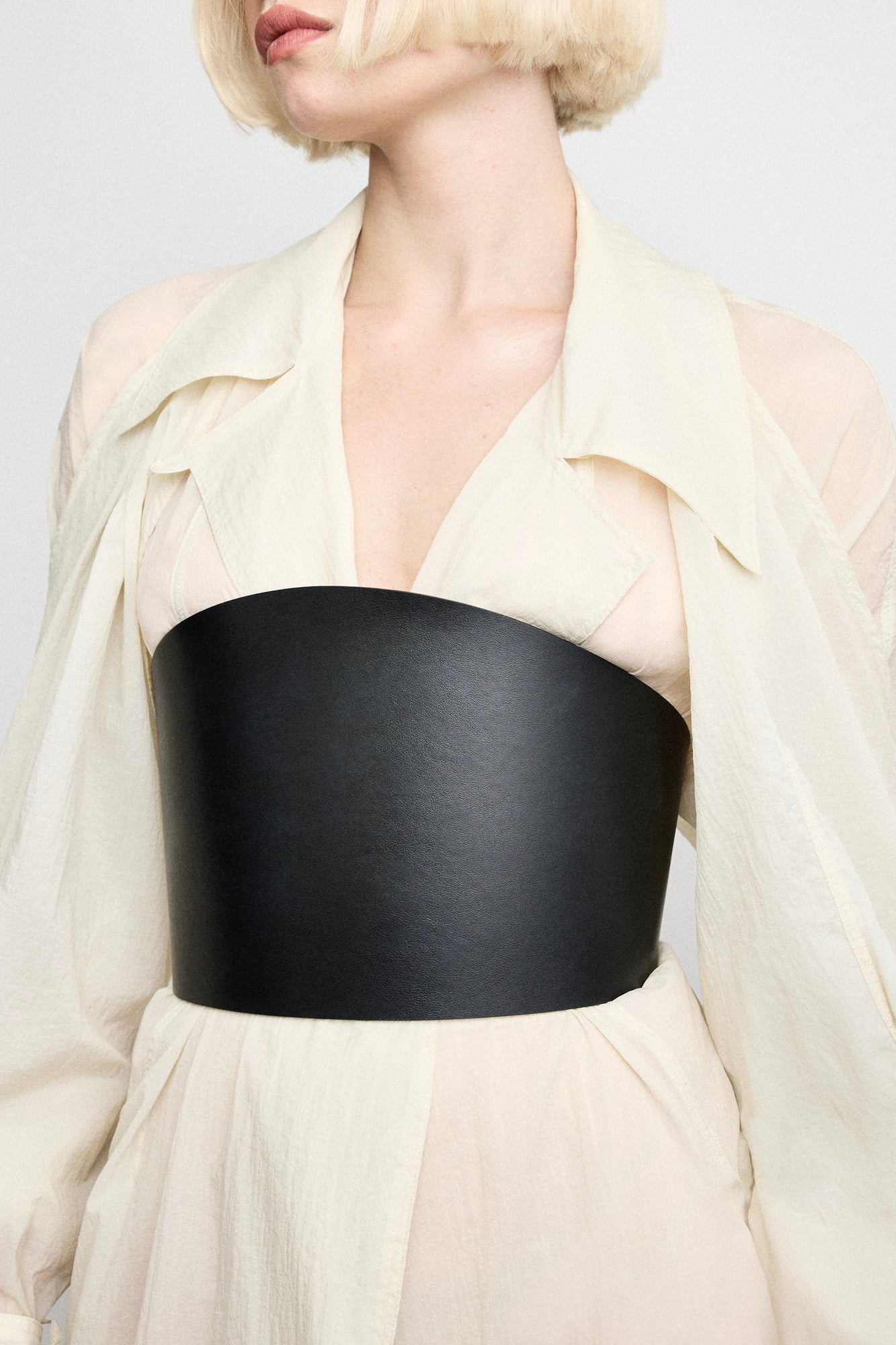 Undone Buckle Corset Belt | Black