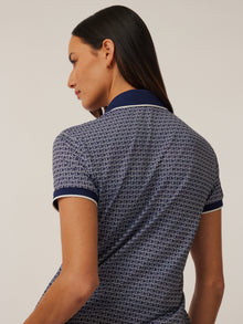 Women | Monogram Scarlett Polo | Maltese Blue