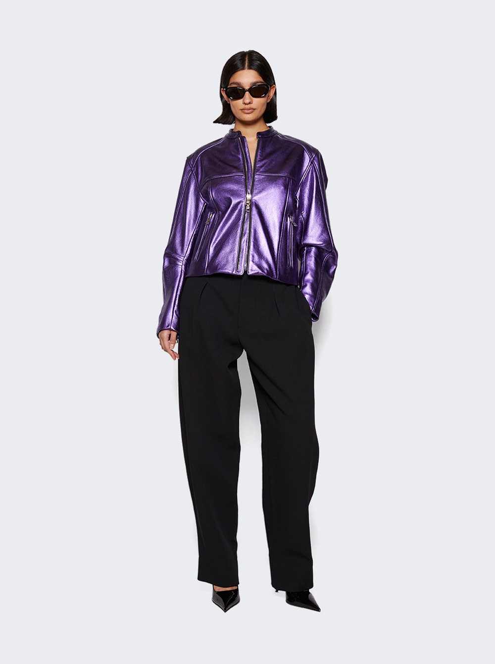 Women | LaQuan Smith | Bomber Jacket Grape | Purple