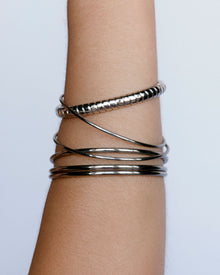 The Sophia Bangle Set | Silver