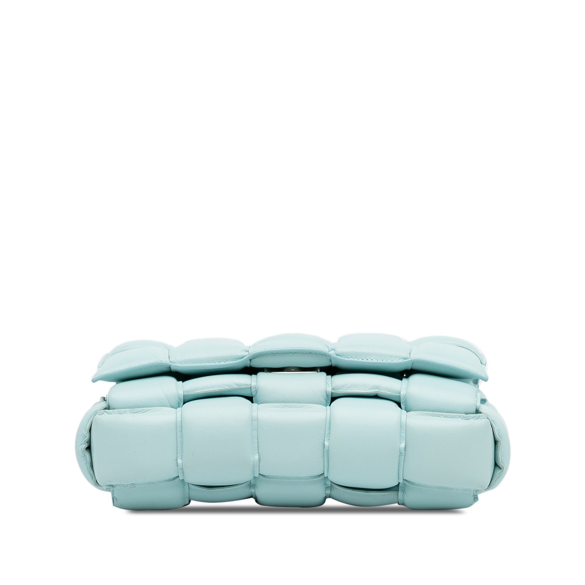 Bottega Veneta | Pre-Owned Nappa Intrecciato Padded Cassette Crossbody - III | Blue/Light Blue