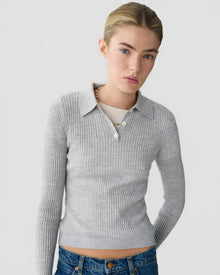 Ls Shrunken Polo | Stone