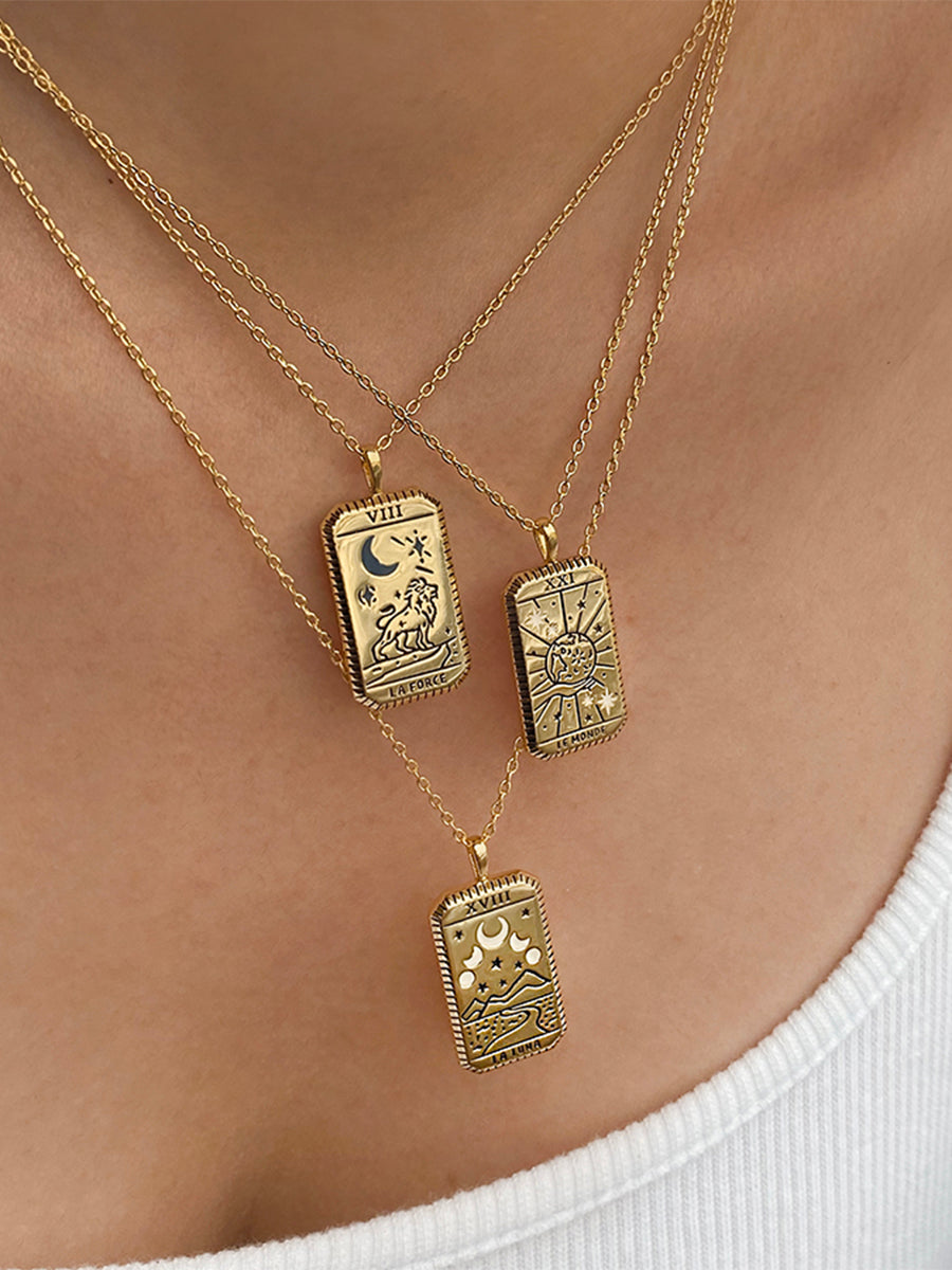 La Luna Tarot Necklace | 14K Gold Plated Brass