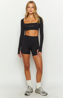 Lahana Chi Chi Long Sleeve Top | Black