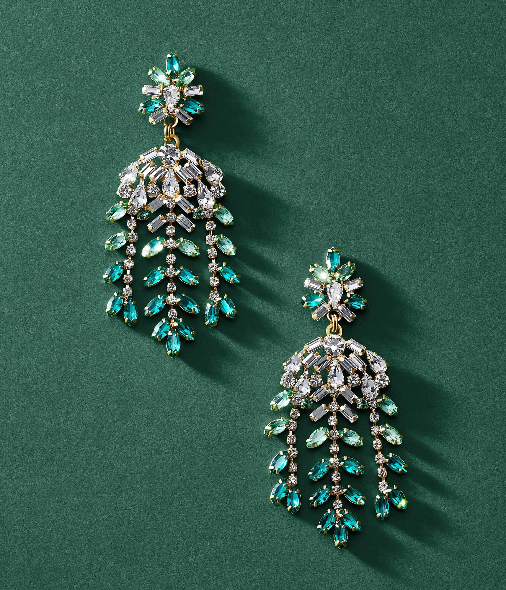 Elena Statement Earrings | Emerald