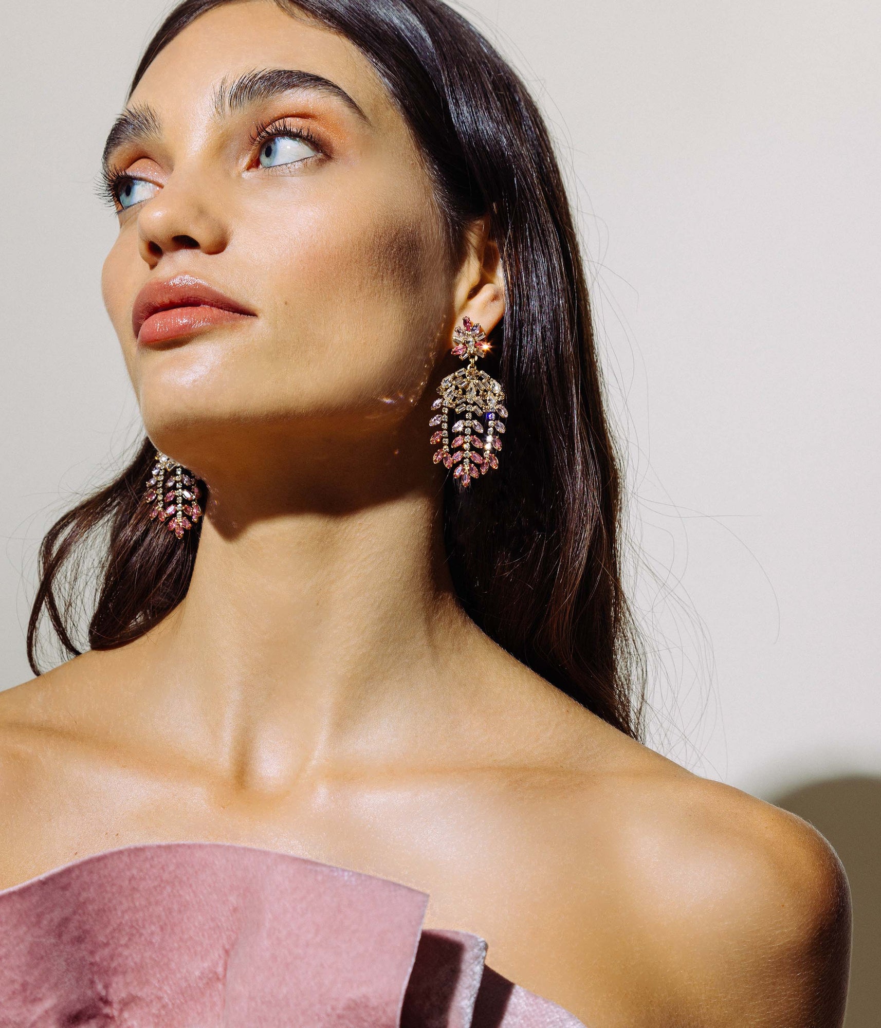 Elena Statement Earrings | Pink