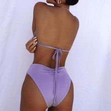 Paula Tie-Up Bikini Bottom | Lilac Sparkle