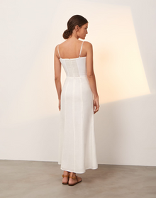 Lilith Detail Long Dress | Off White