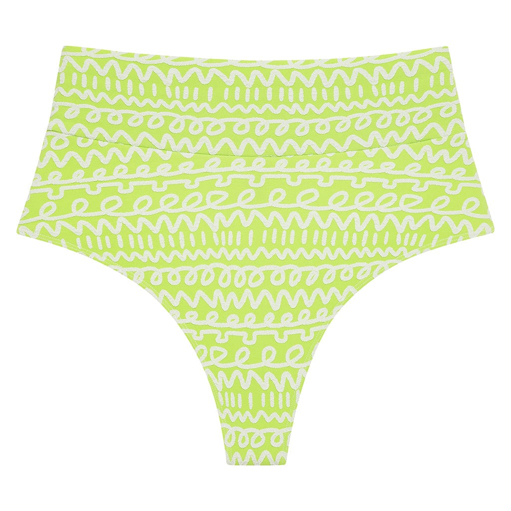 Added Coverage High Rise Bikini Bottom | Lime Icing