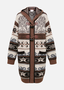 Long Hooded Sweater | Brown