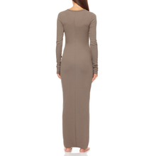 Long Sleeve Crewneck Maxi Dress | Clay