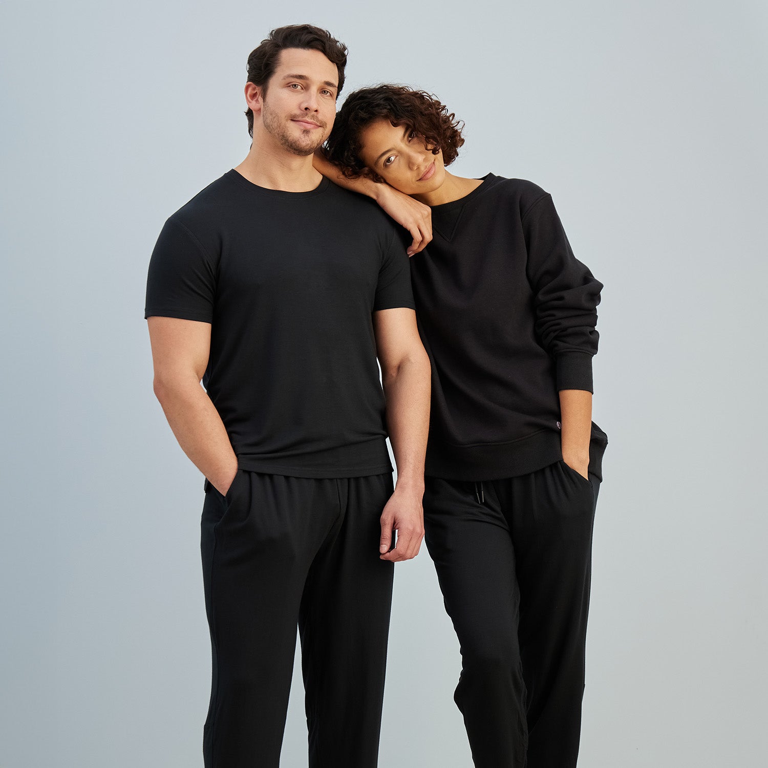 Breathable Modal French Terry Sweatpants | Black