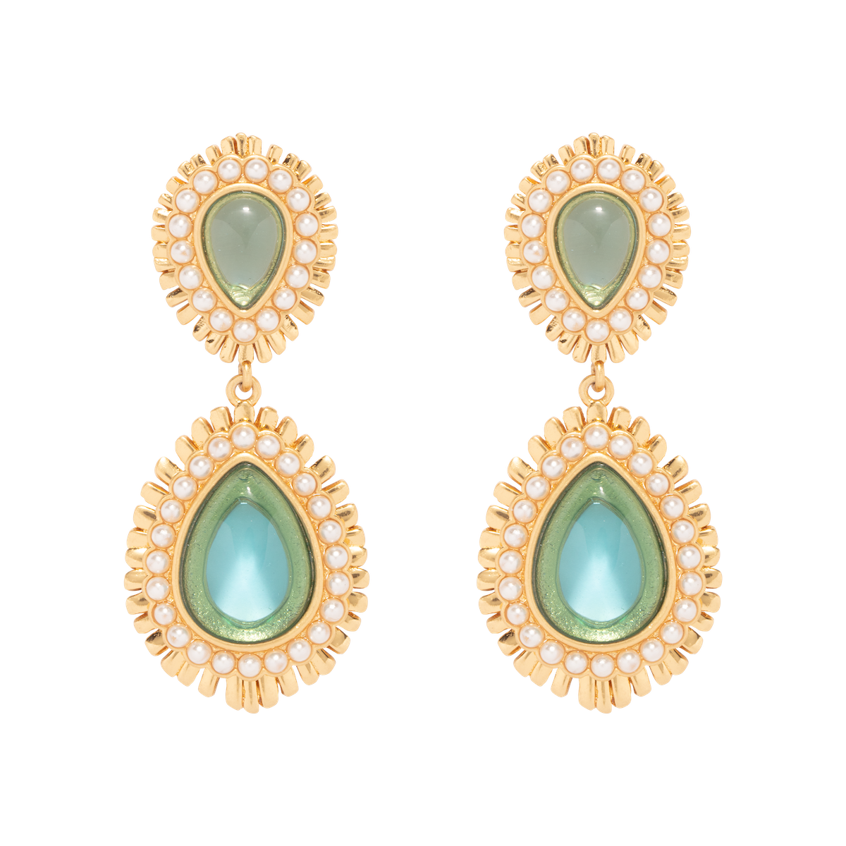 Lonnie Drop Earrings | Aqua