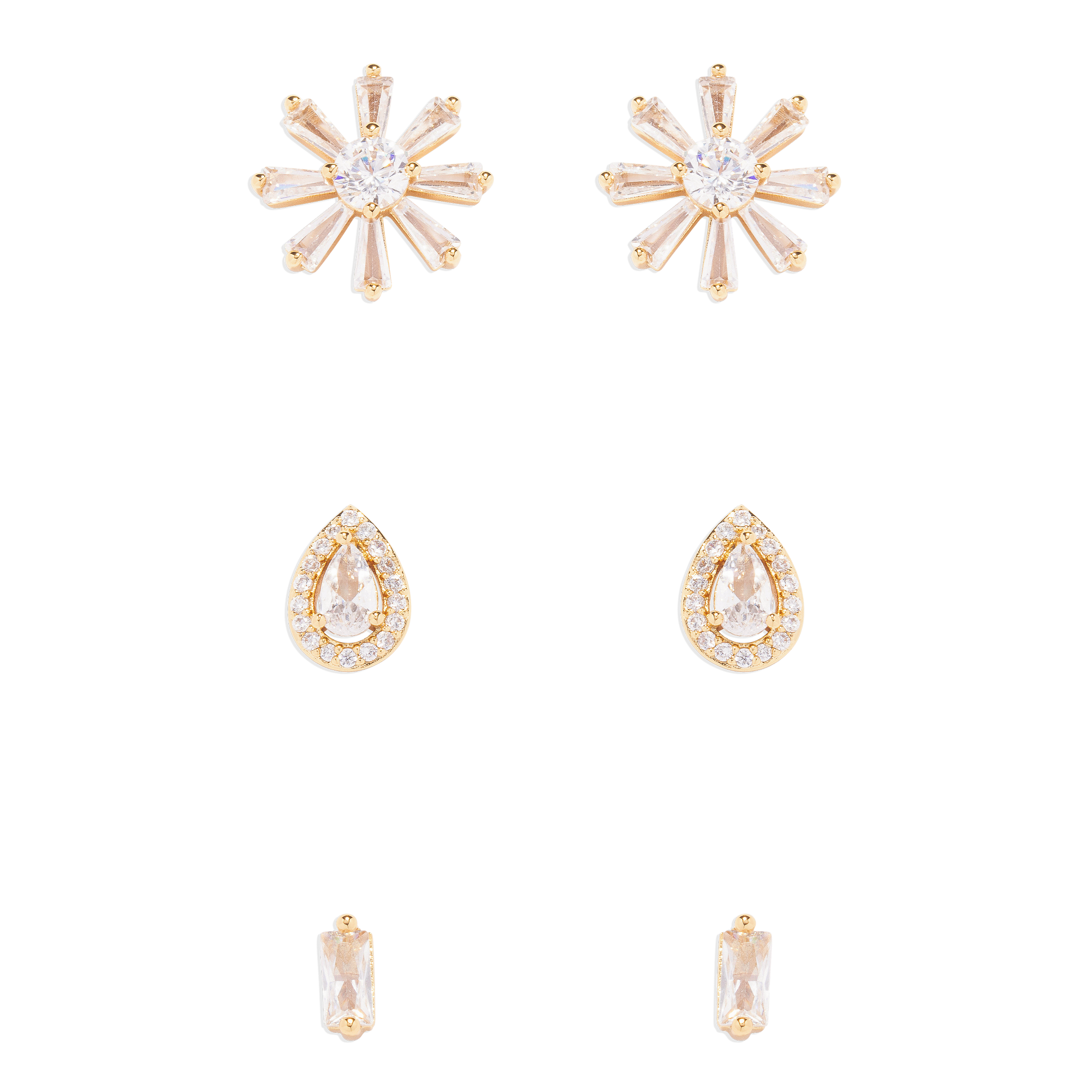 Crystal Stud Trio Set - Loren Hope