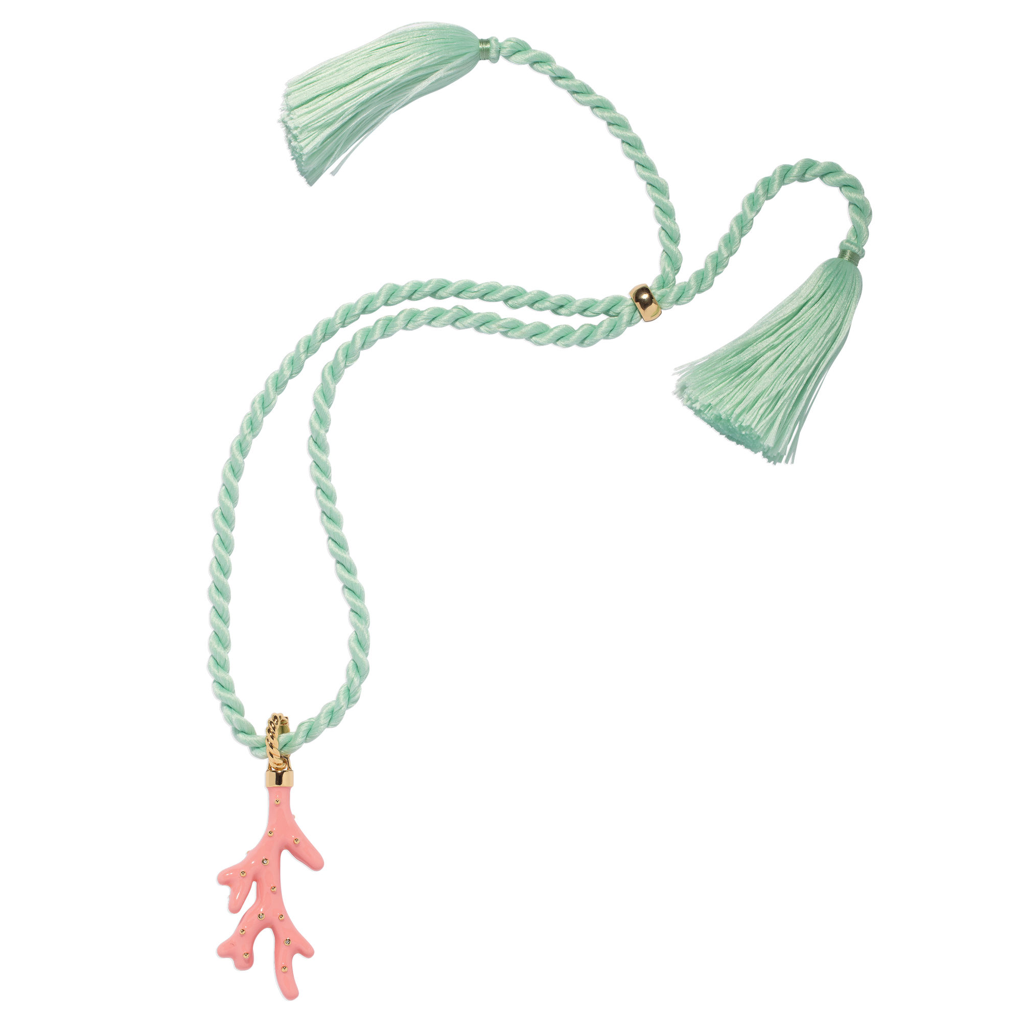 Marina Silk Cord Necklace | Aqua