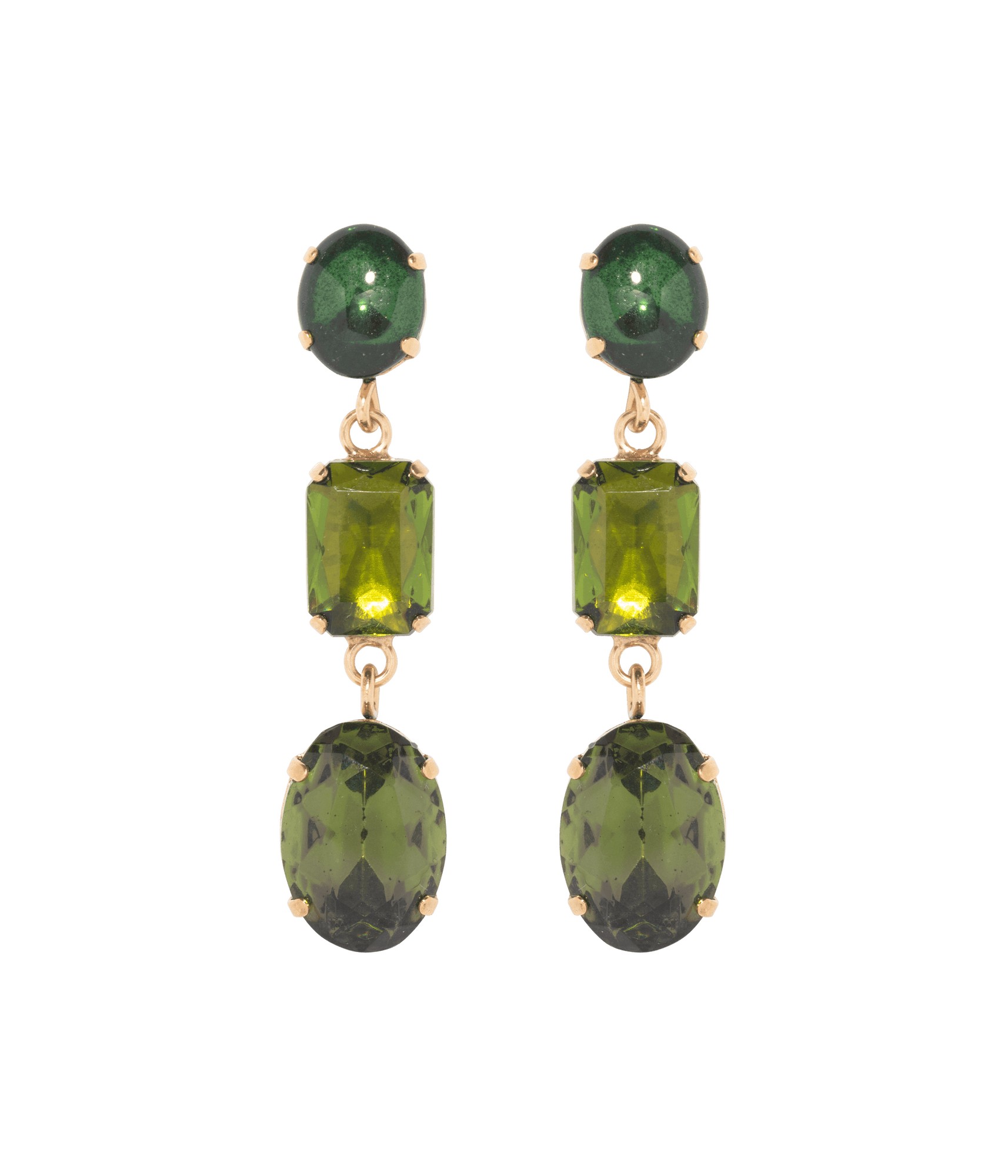 Flint Drop Earrings | Emerald