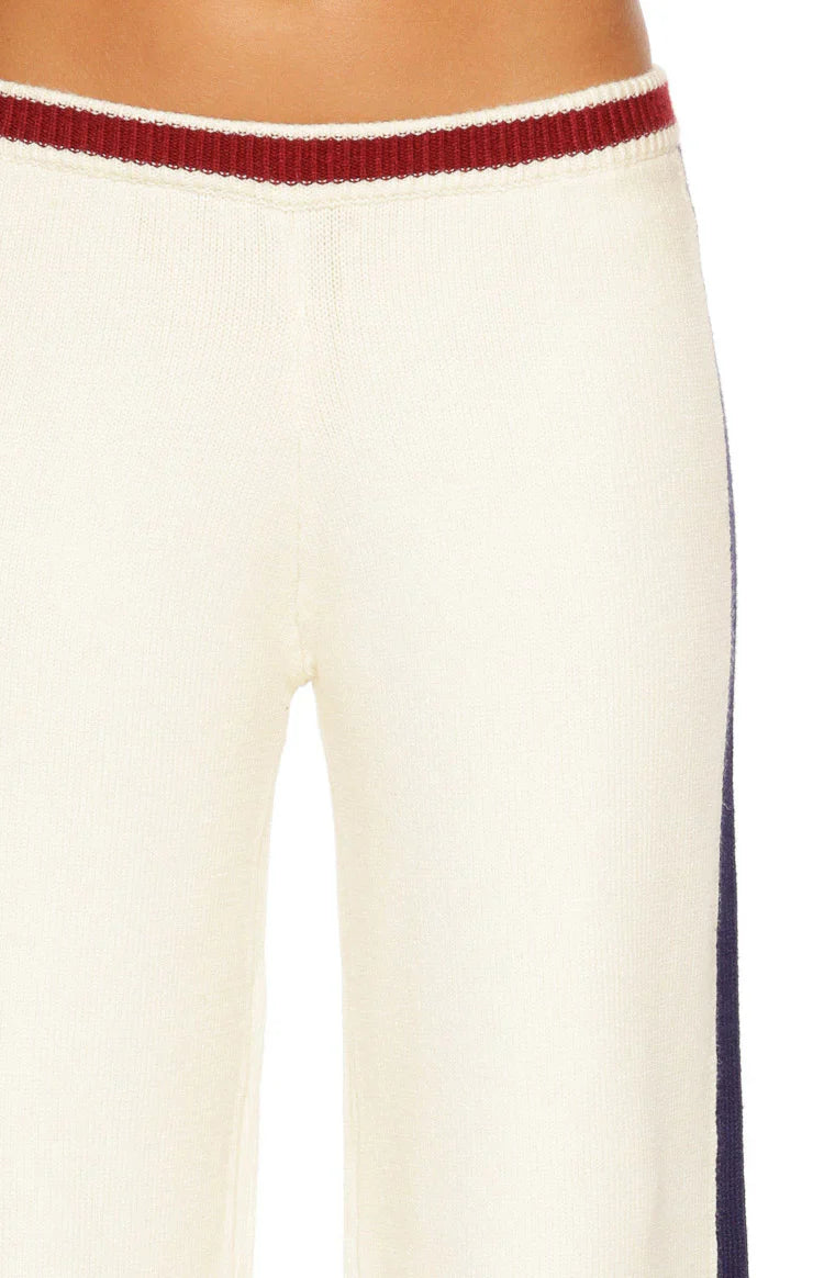 Luna Knit Jacquard Track Pants | Cream