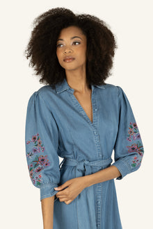 Lynn Dress | Light Blue Wash Denim