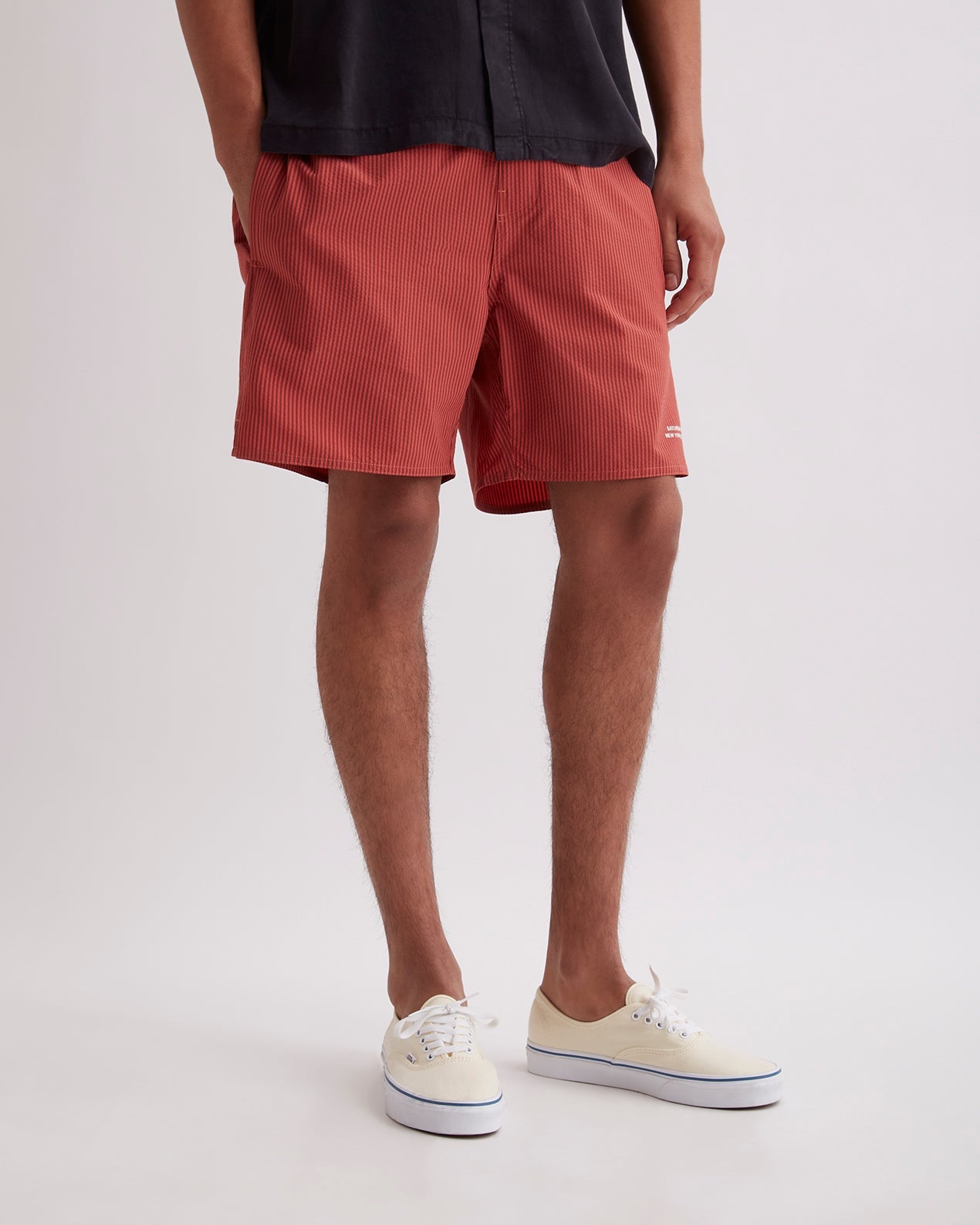 Mineral Red | Timothy Seersucker Swim Short