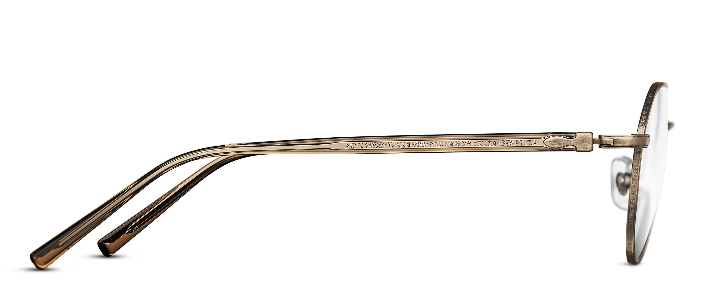 Unisex | M3108 Panto Optical | Antique Gold | Clear Lens | 51MM