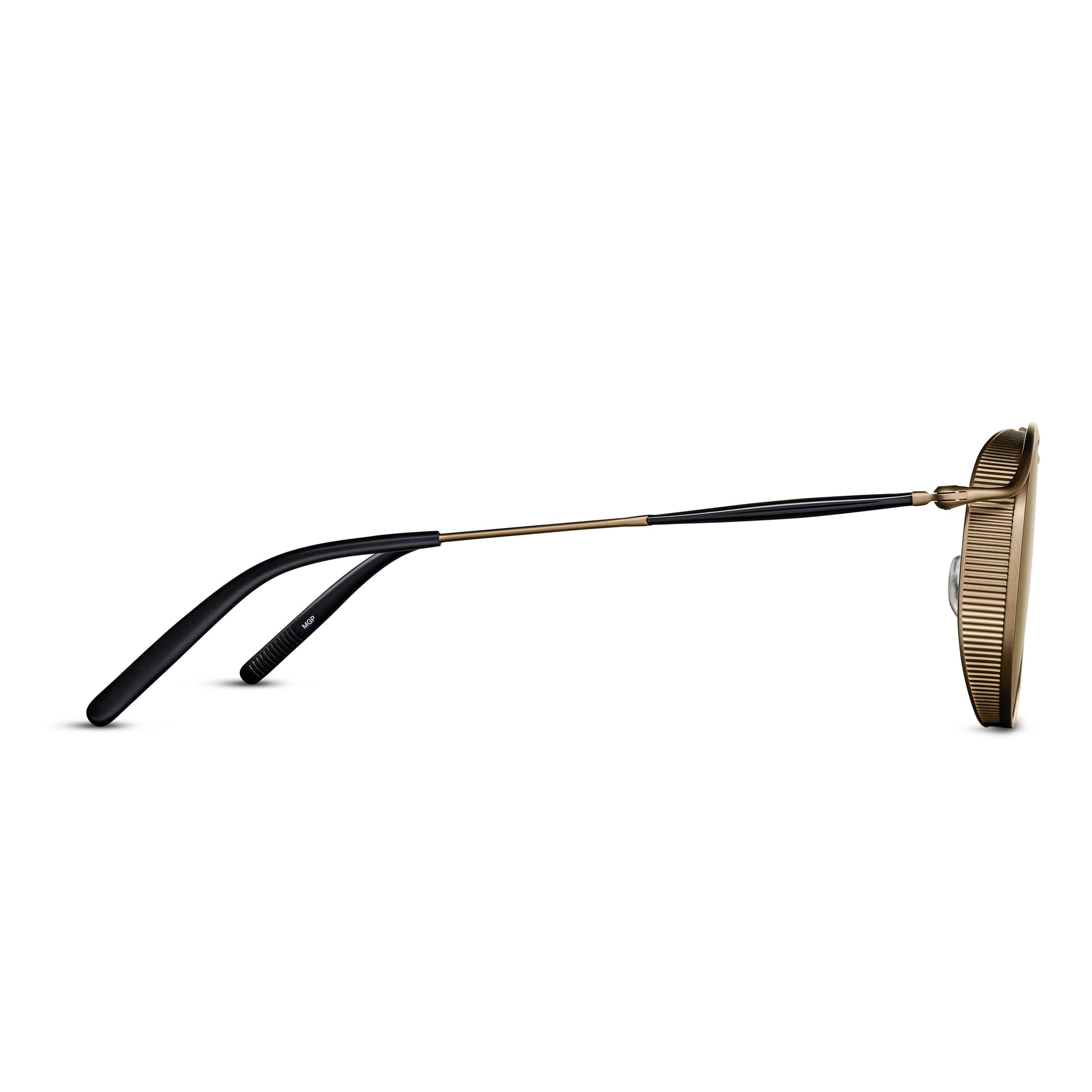 Unisex | M3122 Panto Sunglass | Matte Gold | Brown Lens | 55MM