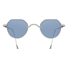 Unisex | M3132 Panto Sunglass | Matte Palladium White | Cobalt Blue Lens | 46MM