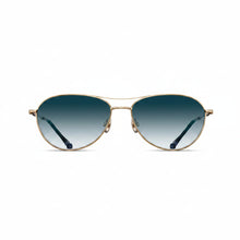 Unisex | M3139 Aviator Sunglass | Brushed Gold | Blue Gradient Lenses | 57MM