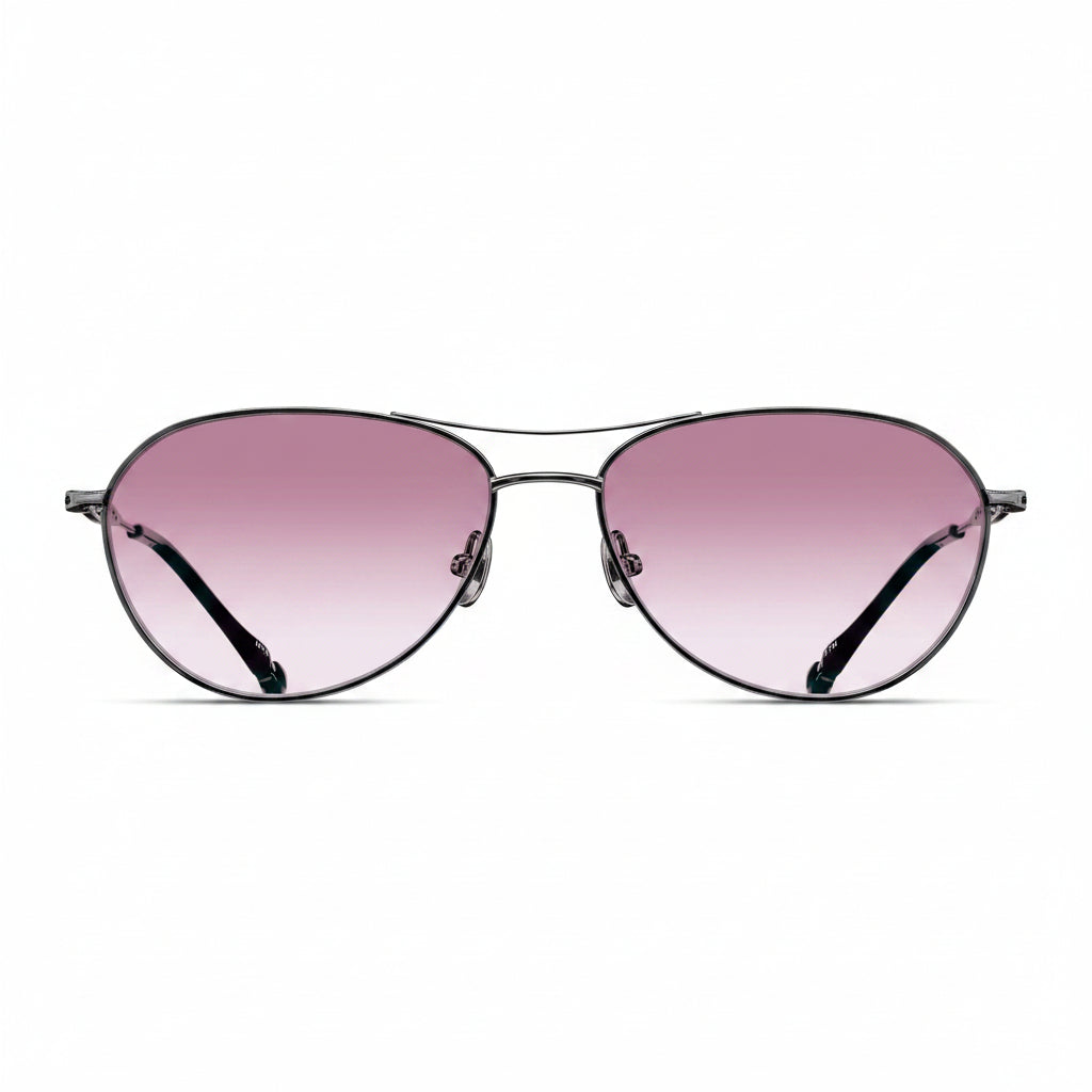 Unisex | M3139 Aviator Sunglass | Ruthenium | Pink Gradient Lenses | 57MM
