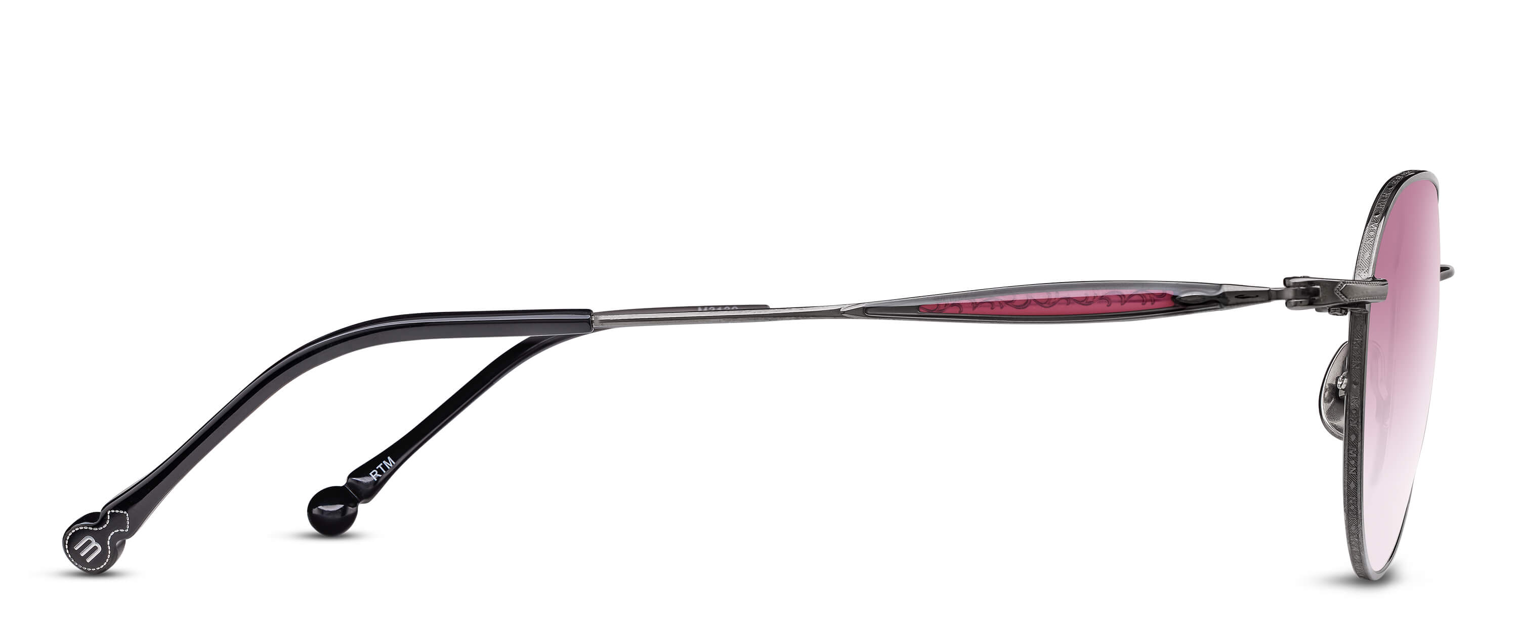 Unisex | M3139 Aviator Sunglass | Ruthenium | Pink Gradient Lenses | 57MM