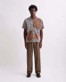 Autumn Maple | Canty Sound Leopard Short Sleeve Shirt | Saturdays NYC