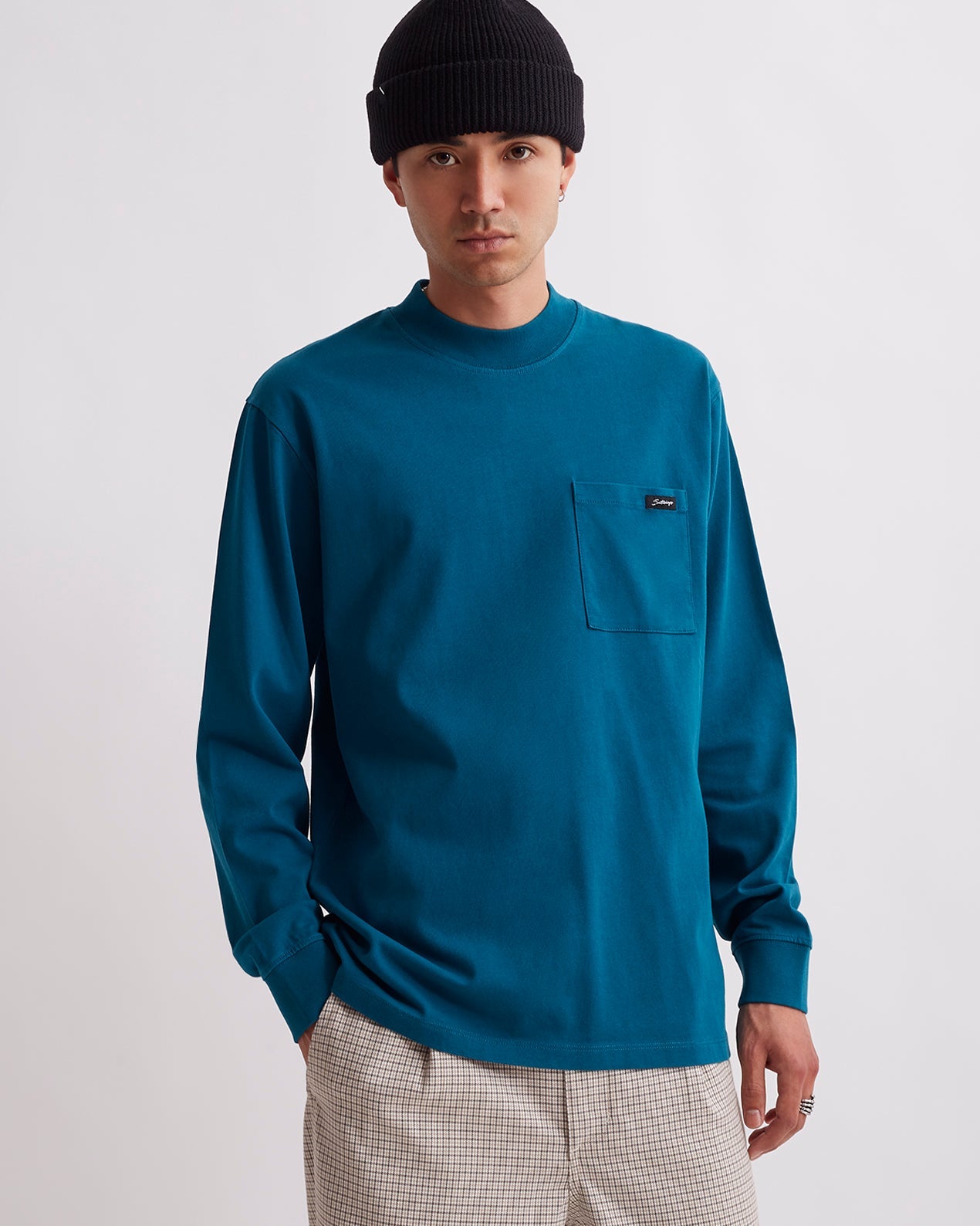 Gulf Coast | Dekalb Heavyweight Mockneck Long Sleeve Tee | Saturdays NYC