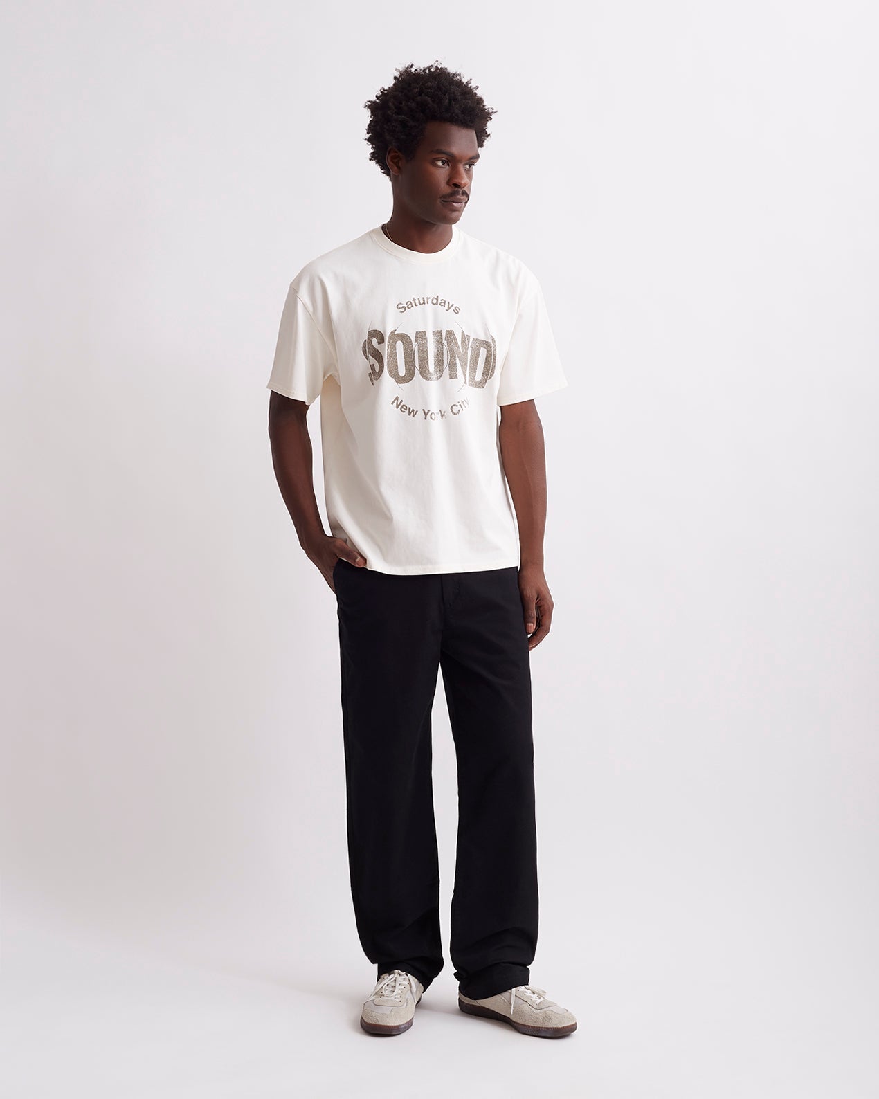 Ivory | Sound Relaxed Short Sleeve Tee | Saturdays NYC