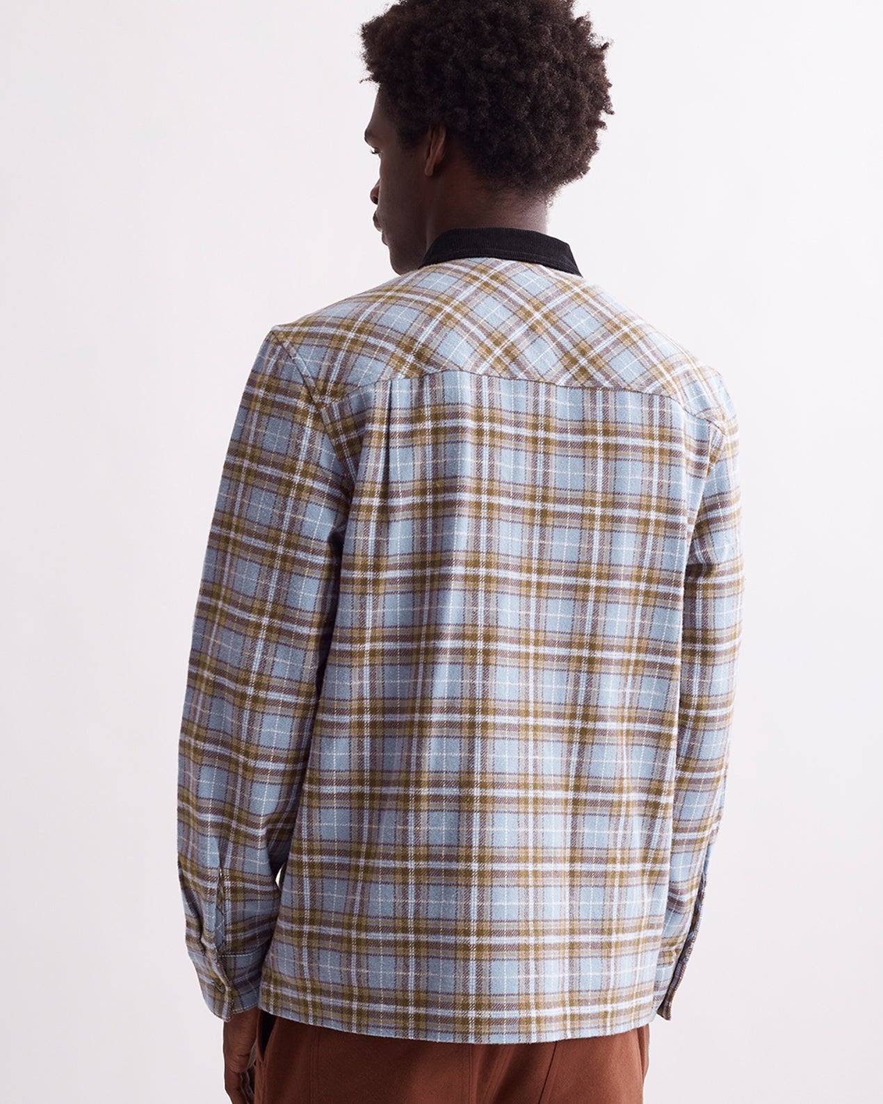 Forever Blue | Ryan Zip Front Flannel Shirt | Saturdays NYC