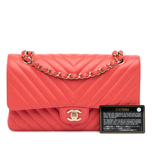 Chanel | Pre-Owned Medium Classic Chevron Lambskin Double Flap | Red/Indian Red